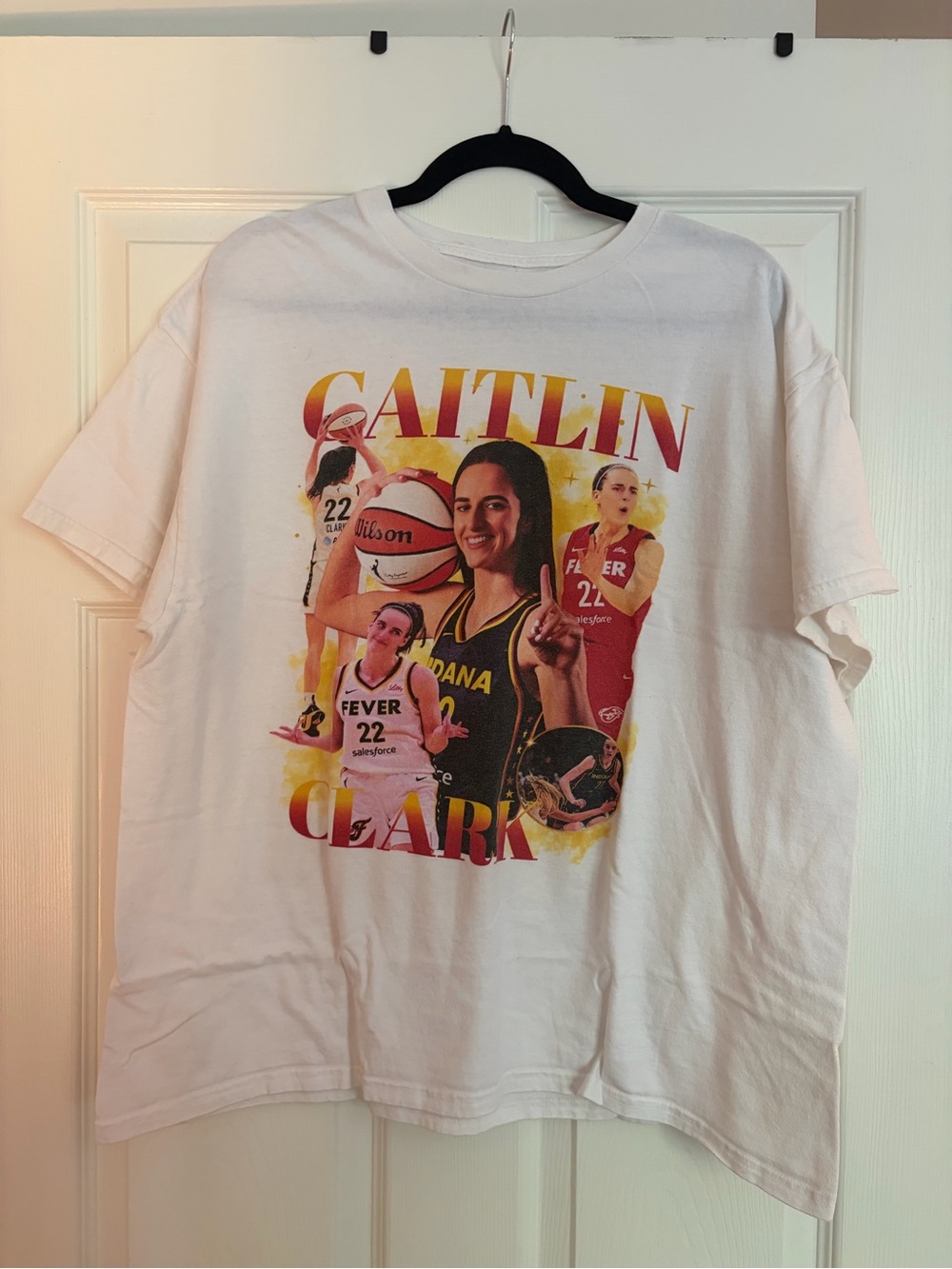 Caitlin Clark White Graphic Basketball Tee